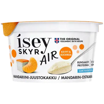Isey Skyr Air mandariini-juustukoogimaitseline piimatoode, laktoosivaba, 125 g