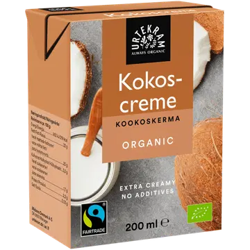 Urtekram ökoloogiline paks kookosejook, fairtrade, 200 ml