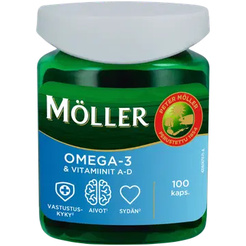 Möller Omega-3-kapslid & A-D vit. 100kaps