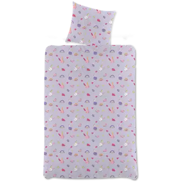 Laste Voodipesukomplekt Bunny 150X210+50X60