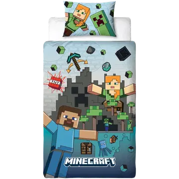 Laste Voodipesukomplekt Minecraft 150x210+50x60
