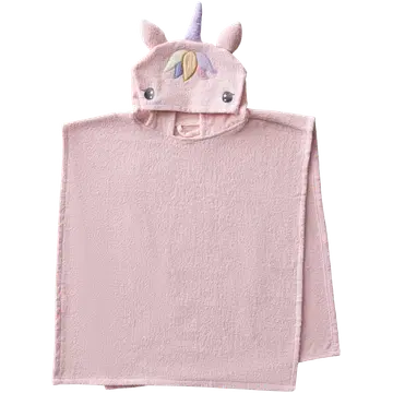 Laste vanniponcho Unicorn 60x70 roosa