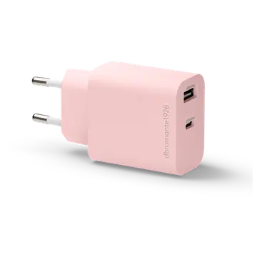 Seinalaadija USB-C 20W + USB-A 18W roosa