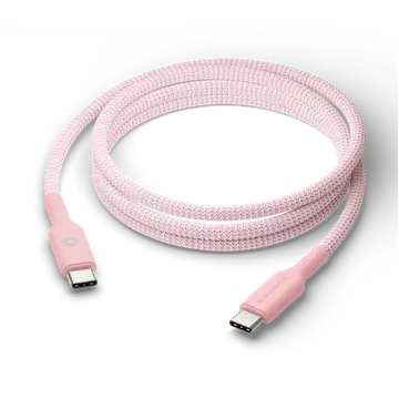 Laadimiskabel 1,5 m USB-C/USB-C 60W roosa