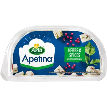 Arla Apetina ürdi-vürtsi juustusnäkid õlis, 100 g