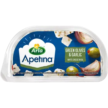 Arla Apetina oliivi-küüslaugu juustusnäkid õlis, 100 g