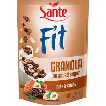 Sante fit granola pähkli-kakao, ilma lisatud suhkruta 300g