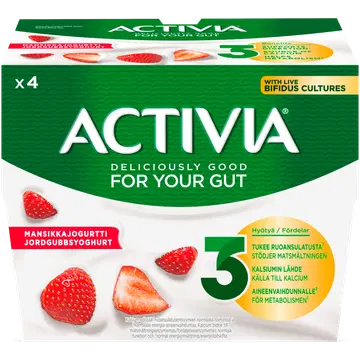 Danone Activia maasikajogurt 4X125g