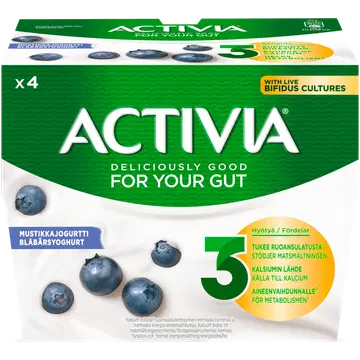 Danone Activia mustikajogurt 4X125g