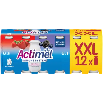 Actimel Jogurtijook 12x100g, maasika-mustika