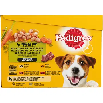 Pedigree Adult koeratoiduvalik kastmes, 12 x 100 g
