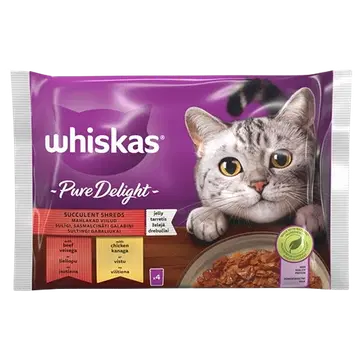 Whiskas kiisueine mahlakad veise ja kanaviilud tarrendis 4*85g