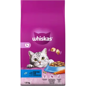 Whiskas 1+ kuiv kassitoit tuunikalaga 1,9kg
