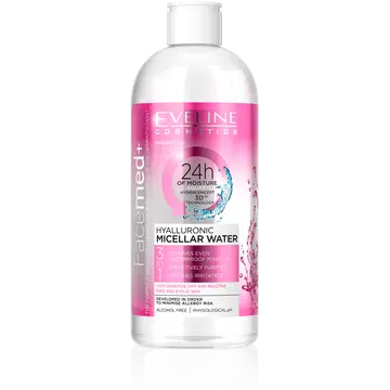 Facemed mitsellaarvesi Eveline Cosmetics hüaluroonhappega 3in1 400ml