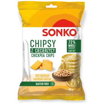 Sonko kikerhernekrõpsud cheddari juustumaitselised 60g