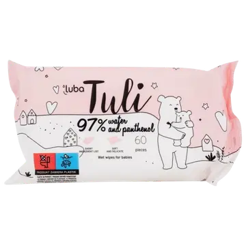 Tuli niisked beebisalvrätid 97% vesi, pantenool 60 tk