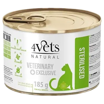 4Vets looduslik veterinaartoit, konserv maksa probleemidega koertele 185 g