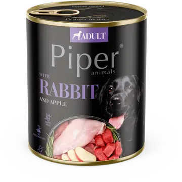 PIPER konserv küülikuliha ja õunaga 800g