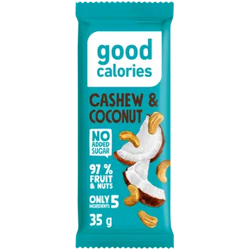 Energia datlibatoon GOOD CALORIES india pähklite, maapähklite ja kookosega 35g