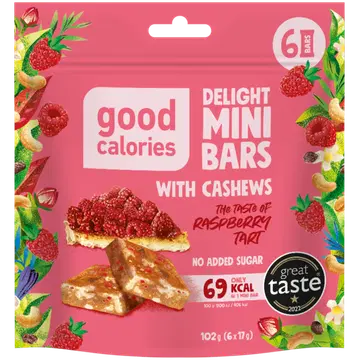 Mini batoonid GOOD CALORIES vaarikakoogi maitselised 17gx 6