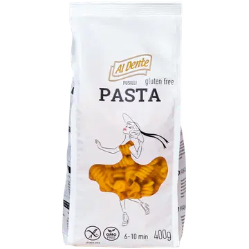 Al dente fusilli pasta 400g gluteenivaba