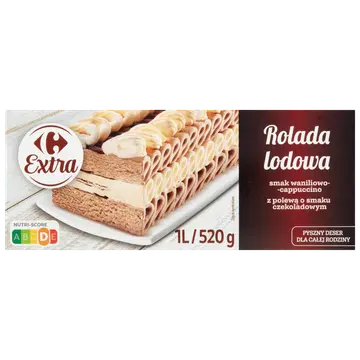 Carrefour Extra Vanilli-Cappuccino maitseline jäätisetort 1 l
