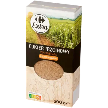 Carrefour Extra Demerara rafineerimata roosuhkur 500 g