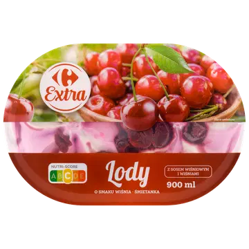 Carrefour Koore- ja Kirsimaitseline Jäätis 900 ml