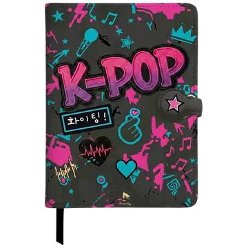 Märkmeraamat a5 magnetlukuga k-pop dark