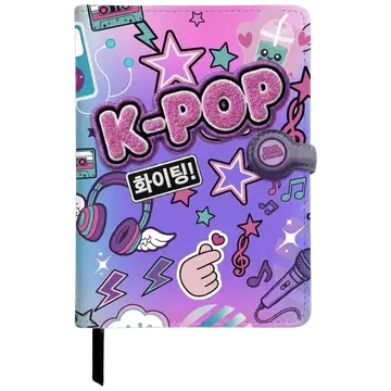 Märkmeraamat a5 magnetlukuga k-pop light