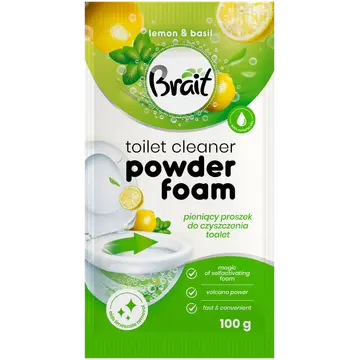 Vahutav Wc-puhastuspulber Brait Lemon ja Basil 100g