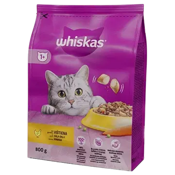 Whiskas kuivtoit täiskasvanud kassidele kanaga 800g