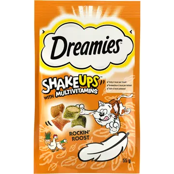 Dreamies ShakeUps maiuspala kassidele naistenõgese ja vitamiinidega 55g