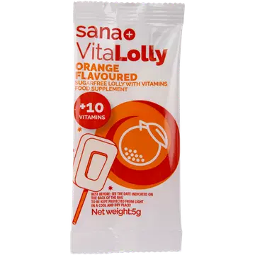 SANA+ VitaLolly vitamiini pulgakomm apelsini 5g