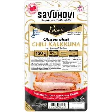 Savuhovi õhuke tšilliga kalkunisink 120g