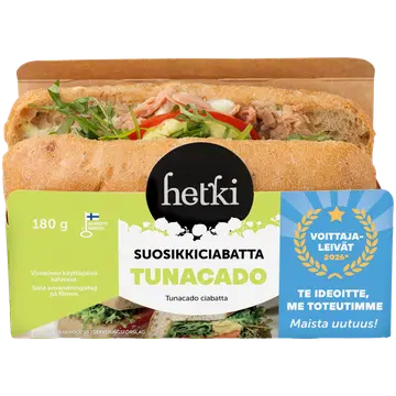 Hetki Fresh lemmik-ciabatta tuunikala ja avokaadoga, 180 g