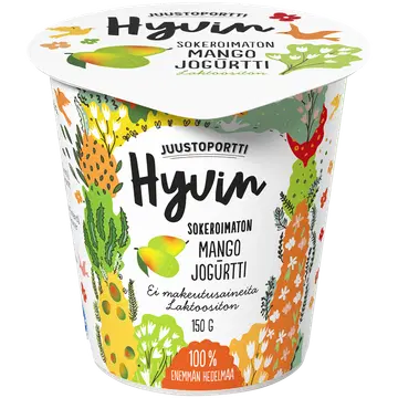 Juustoportti magustamata laktoosivaba mangojogurt 150 g