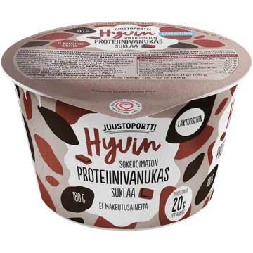 Juustoportti Hyvin šokolaadimaitseline proteiinipuding, laktoosivaba, 180 g