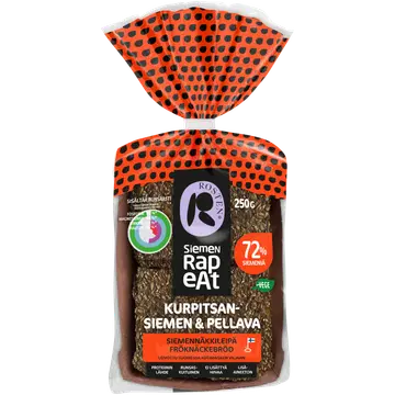 Rosten kõrvitsa- ja linaseemnetega näkileivad 250 g