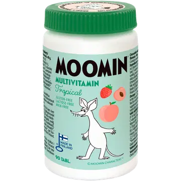 Moomin muumi multivitamiinid troopilise maitsega 90tk