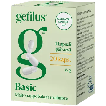 Gefilus piimhappebakteritega kapslid 20tk 6g