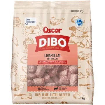 Dibo lihapallid lemmikloomadele 1kg