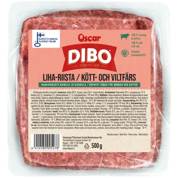 Dibo külmutatud veise-ulukiliha koertele ja kassidele 500g