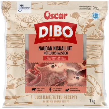 Dibo külmutatud veisekael koertele 1kg