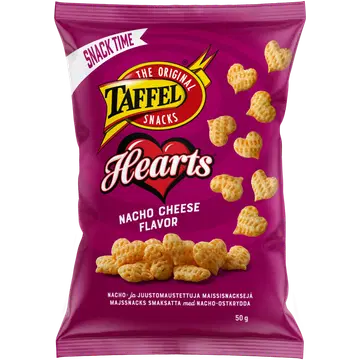 Taffel Hearts maitsestatud maisisüdamed 50g