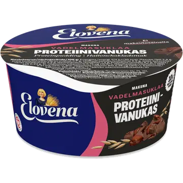 Elovena vaarikate ja šokolaadiga proteiinipuding 150 g