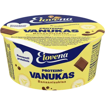 Elovena banaani- ja šokolaadimaitseline proteiinipuding, 150 g