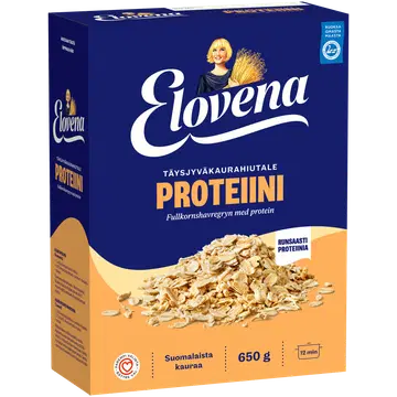 Elovena täisterakaerahelbed proteiiniga, 650 g