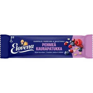 Elovena jõhvika-vaarika-mustika-kaerabatoon, 30 g