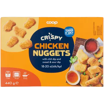 Coop Paneeritud ja eelküpsetatud Kananagitsad tšilli-ja magushapu kastmega 440 g
